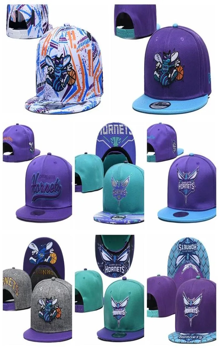 Charlotte13Hornets13Men Casquettes de sport HOMMES FEMMES JEUNES CHA 2020 TipOff Series 9FIFTY Casquette de basket-ball réglable Snapback Violet1827926