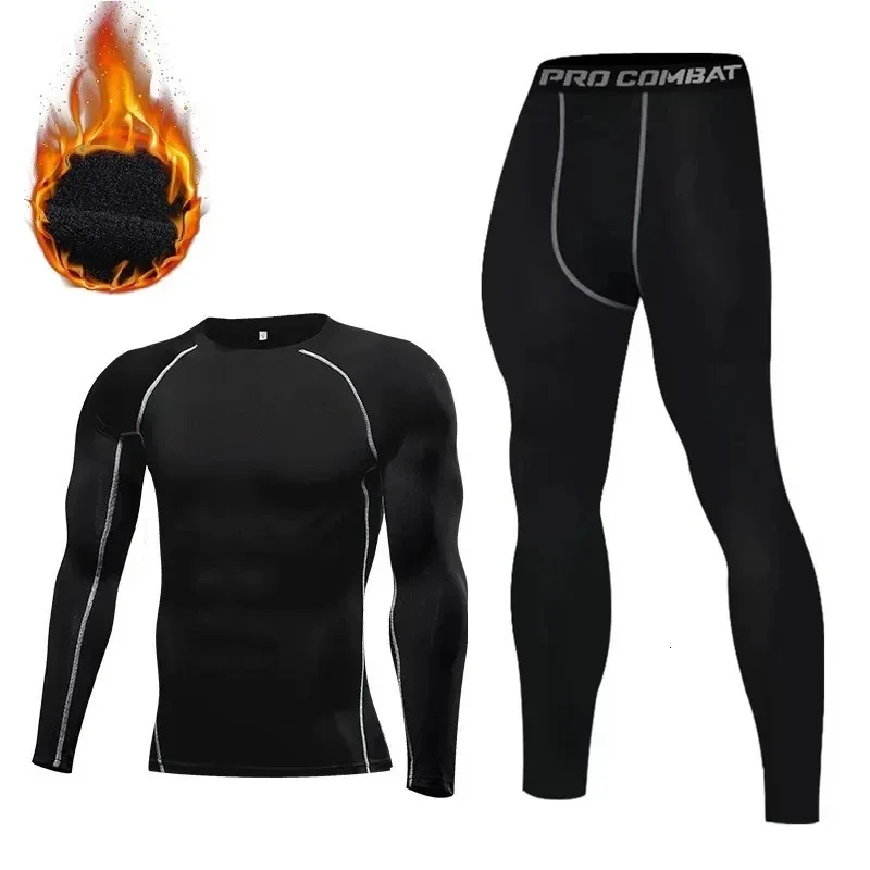 Ropa interior térmica para hombres Invierno para hombres Mantenga el calor Long Johns Capa base Deportes Fitness Leggings Camisetas ajustadas 231212