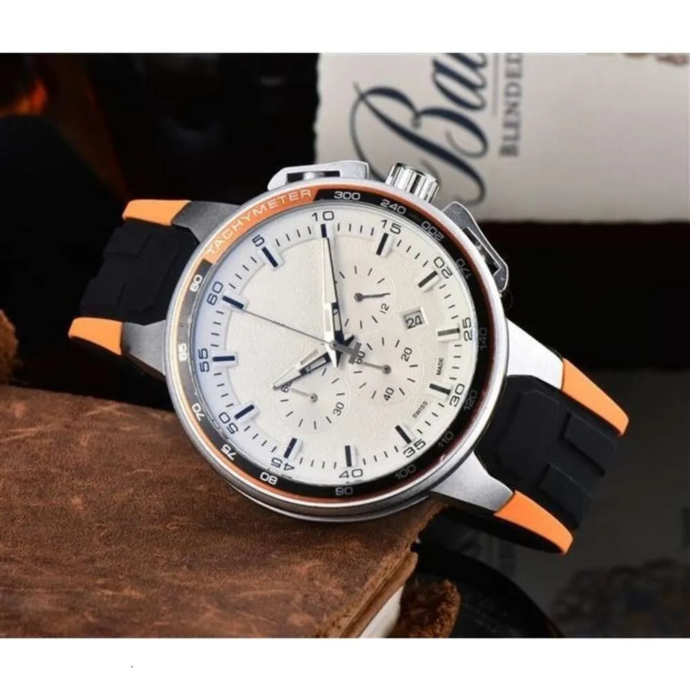 Heuerly Watch Designer Watches Men's luxury top quality watches Quratz Watch Luxury Tachymeter Men's Leisure Rubber Belt Quartz 6-Pin Running Second luxury watches