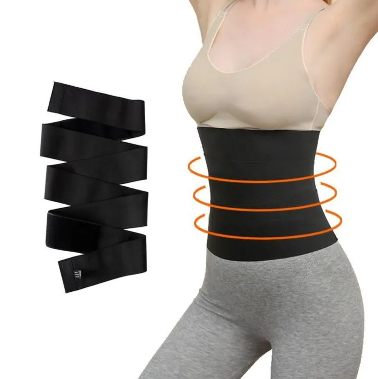 Waist Support Snatch Me Up Bandage Wrap Trainer Shaperwear Belt Women Slimming Tummy Corset Top Stretch Bands Cincher Body Shaper7844013