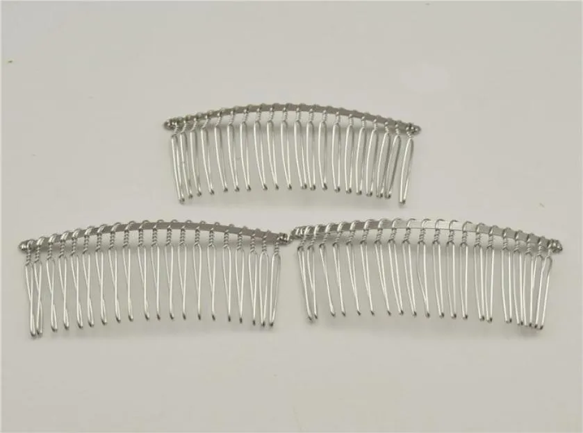 50st BlackGoldsilver 20 TENTER bröllop Bridal Diy Wire Metal Hair Comb Clips Hårfynd Tillbehör2401286