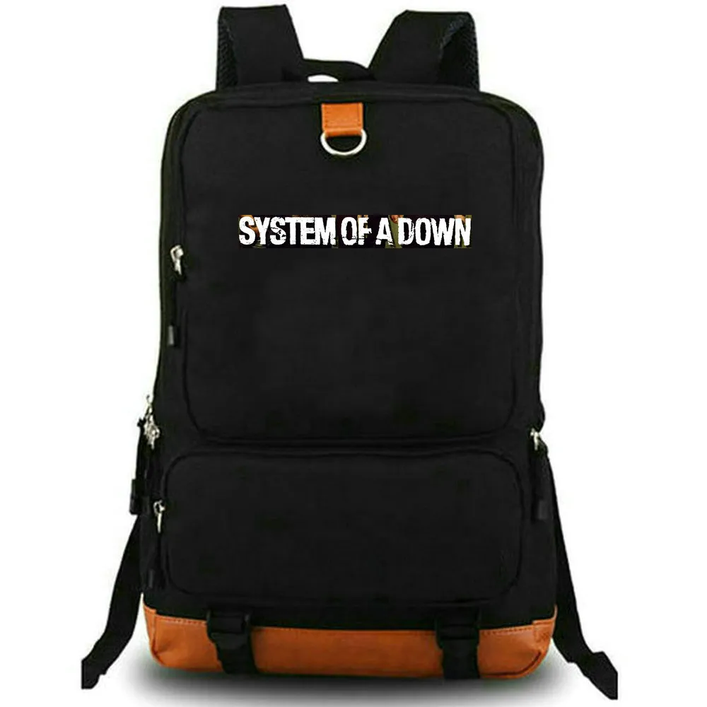 ダウンバックパックのシステムSerj Tankian Daypack Rock Band SchoolBand Music Packsackプリントリュックサックレジャースクールバッグラップトップデイパック