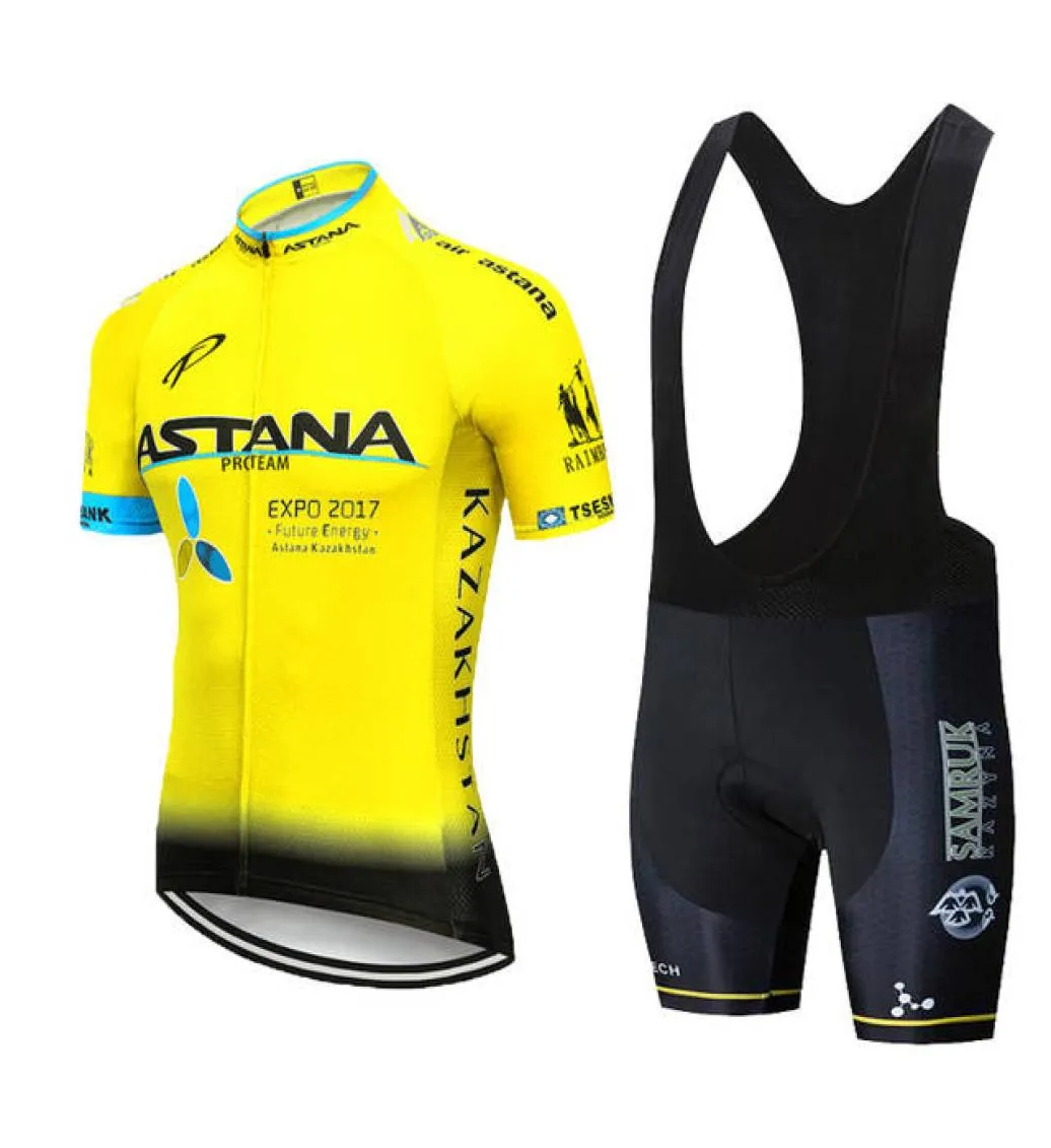 Team Astana Cycling Jersey 2020 Men039s Shortey Ropa ciclismo Hombre Ciclismo Cycling Cyncling Set Pike Wear 20d Pad8005182