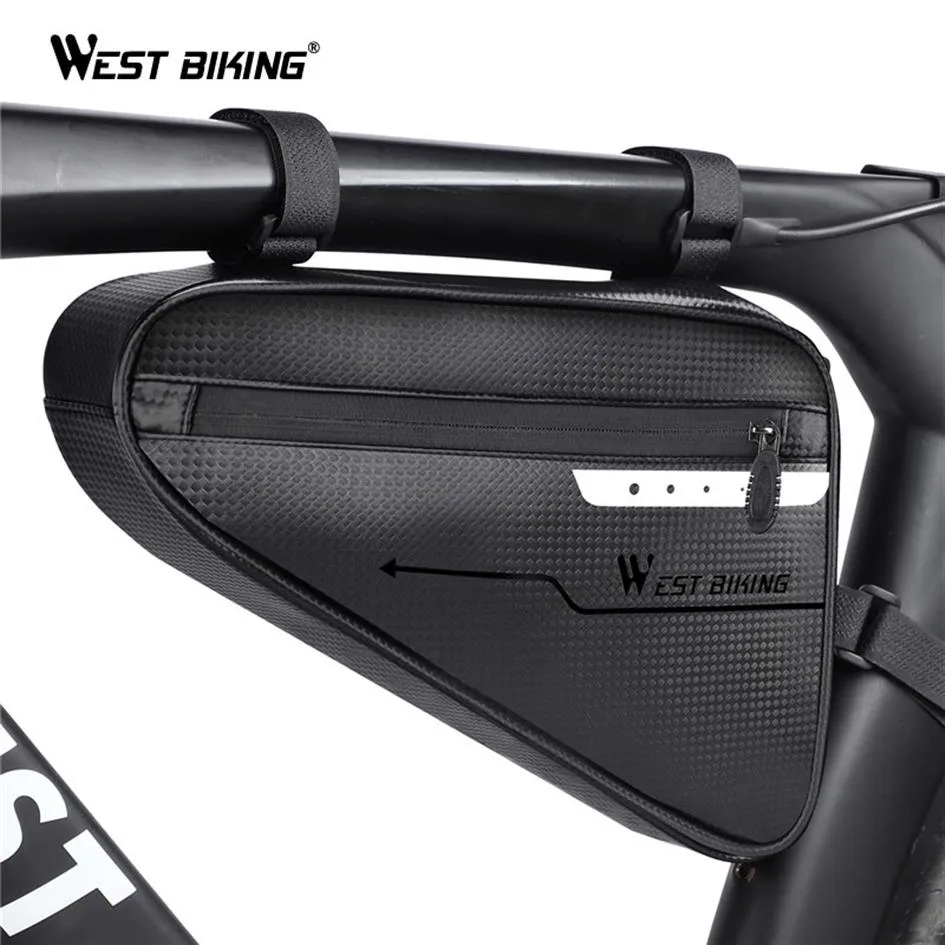 West Waterproof Waterproof 3L BICYCLE TORBS Trójkąt rowerowy przednia torba rurowa torba rowerowa rowerowe