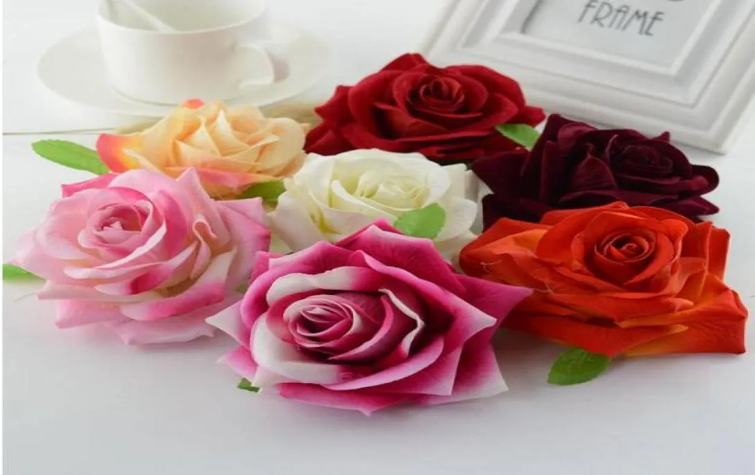 quality silk roses head artificial flowers for home handicraft DIY wreath Gift Scrapbooking Car Bride Bouquet decorative GA2459336624