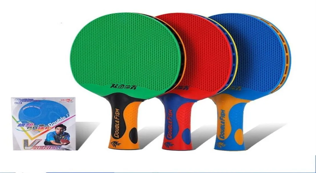 Wholeadult çocuk masa tenis yarasa kauçuk plastik entegrasyon profess raket yeşil kırmızı mavi rahat tutamak popüler racq1848266