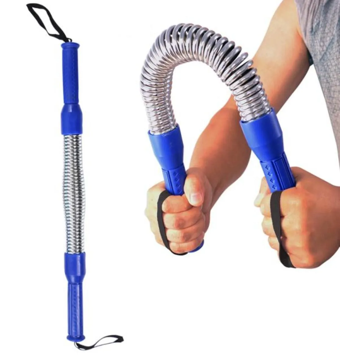 Armkrafttrainer, 3060 kg, vergoldete Feder, Armstange, Fitness, Brustübung, Frühlingsrallye, blauer Handgreifer, Stärken-Expander8677934