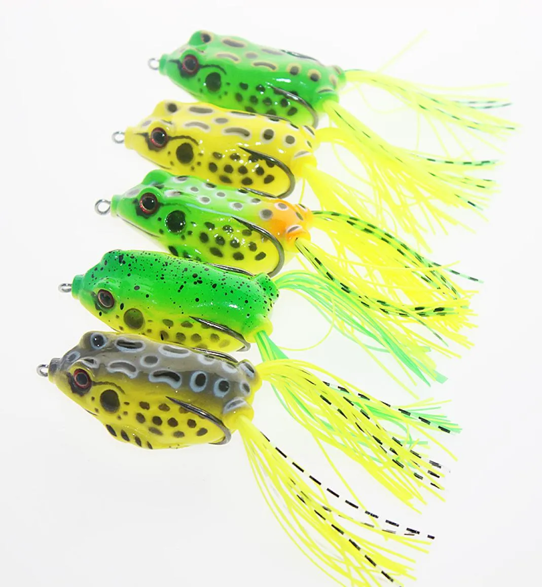 Nouvelle grenouille de rayons flottants artificiels de pêche en eau douce 5Colors 65 cm 14G Topwater Fishing Pesca Bass Soft Baits8751713