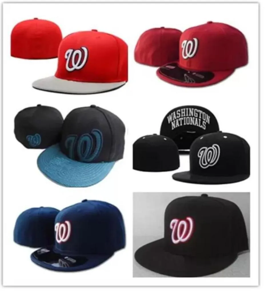 良質なナショナルwレター野球帽ボーンケースヒップホップ男性のための女性女性gorras chapeu fitited hats8602011