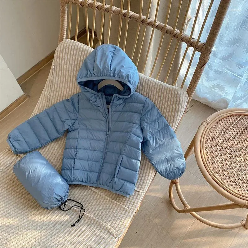 Down Coat Winter Children's Light White Jacket For Boys And Girls Large Babies Hooded Vest Pink Wear