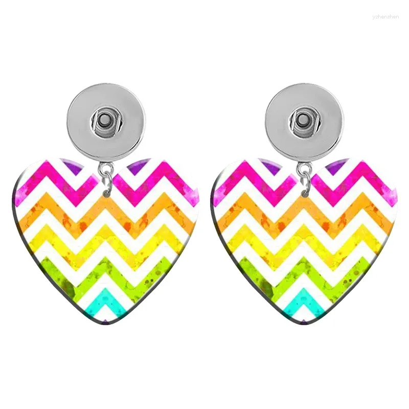 Dangle Earrings LOVE MOM Sunflower Happy Easter 12mm 18mm Snap Button Heart Acrylic Eardrop Ear Stud DIY Jewelry R2050