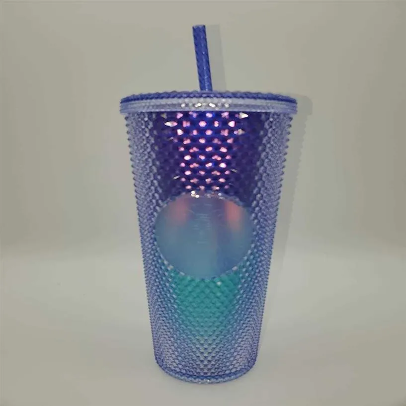 Tazza fredda in plastica Starbucks con borchie blu Ombre da 24 once 202184KS285Y