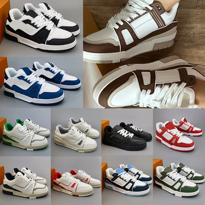 2024 Designer Trainer Sneakers Män Kvinnor Runningskor Casual mode Lågt toppplattform Läder gummi Sloe utomhus promenad 36-45 EUR