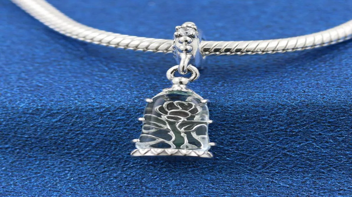 Solid 925 Sterling Silver Beauty en de BST Enchanted Rose Dangle Bead Past European Charm Sieraden Bracelets5185942