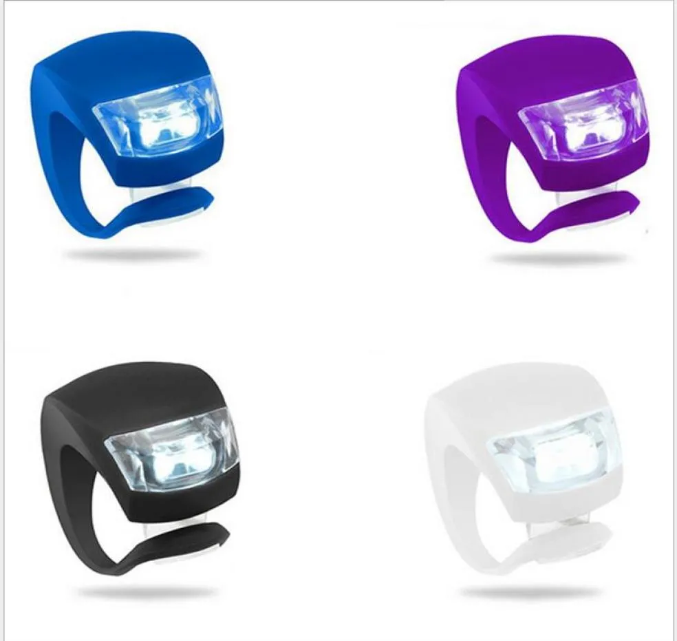 Silikon-Fahrrad-Fahrrad-Kopf-Vorder-Hinterrad-Lichter LED-Blitz-Fahrrad-Licht-Lampe schwarzrot enthalten die Batterie Ship7623990