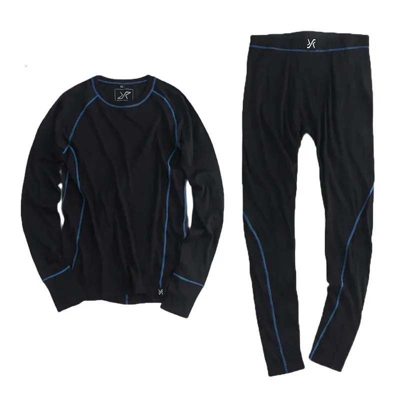 Intimo termico da uomo 100 lana merino Base Layer da uomo Set leggero 180G sopra e sotto Long John Soft 231212