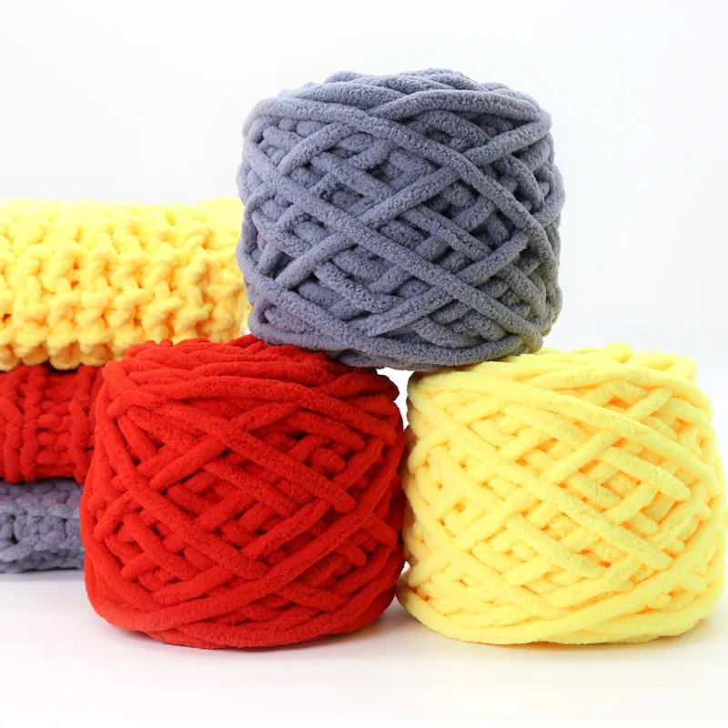 Ice strip thread, soft hand woven coarse yarn, ball yarn, men's and women's self woven hook slippers, scarf, ball yarn, knitted 5 sets/piece