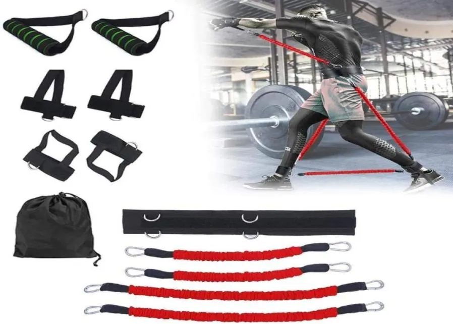 Fasce di resistenza Set di fasce per esercizi per il corpo Forza delle gambe Allenamento di boxe Salto Fitness Crossfit Tirare la corda Bottino che rimbalza Trainer6092883