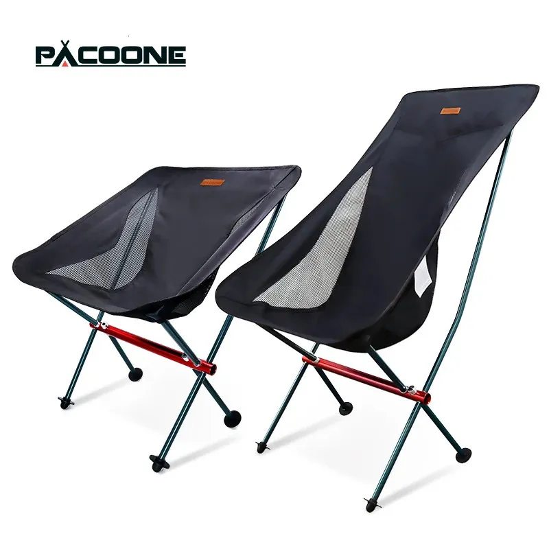 Lägermöbler Pacoone Travel Ultralight Folding Chair Walloble Portable Moon Chair Outdoor Camping Fishing Stol Strand Vandring Picknickplats 231212