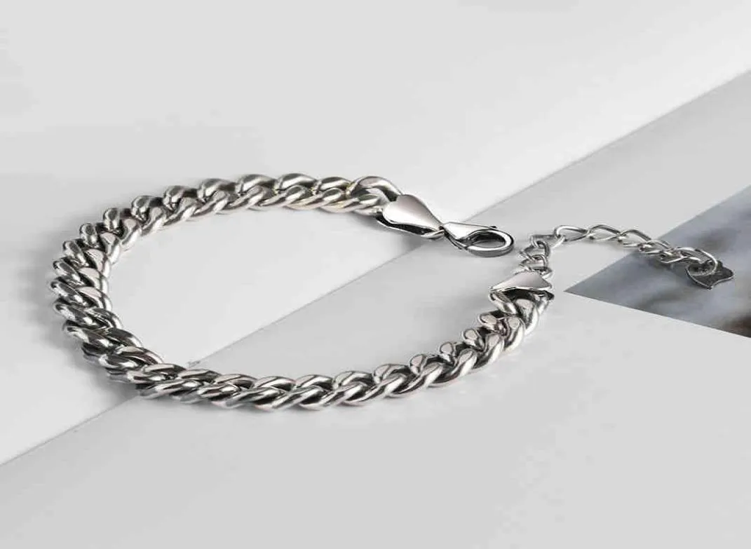 925 Sterling Zilveren Armband voor Vrouwen Mannen Tank Chain Verstelbare Thaise Sieraden Geschenken Sb4933938703