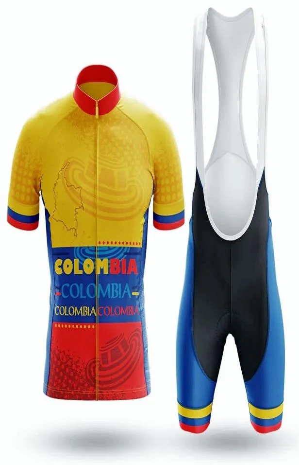 2022 Colombiaanse Pride Cycling Team Jersey Bike Shorts Bib Set Ropa Ciclismo Mens MTB Shirt Summer Pro Bicycling Maillot Bottom Clot1359985