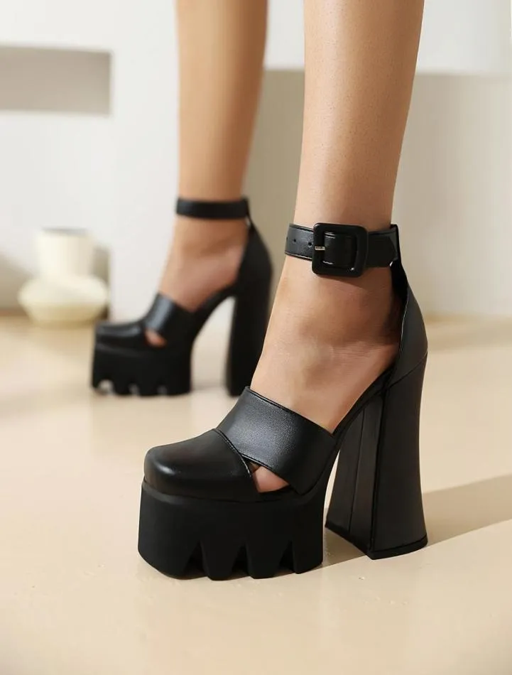 Runway Catwalk Super High Heel Sandals Punk Style Street Trend