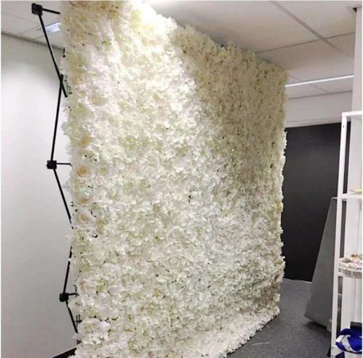 Fashion Wedding Flower Wall with Stand Black Iron Folded Pipe Flower Frame For Wedding Party Decoration Supplies2663148