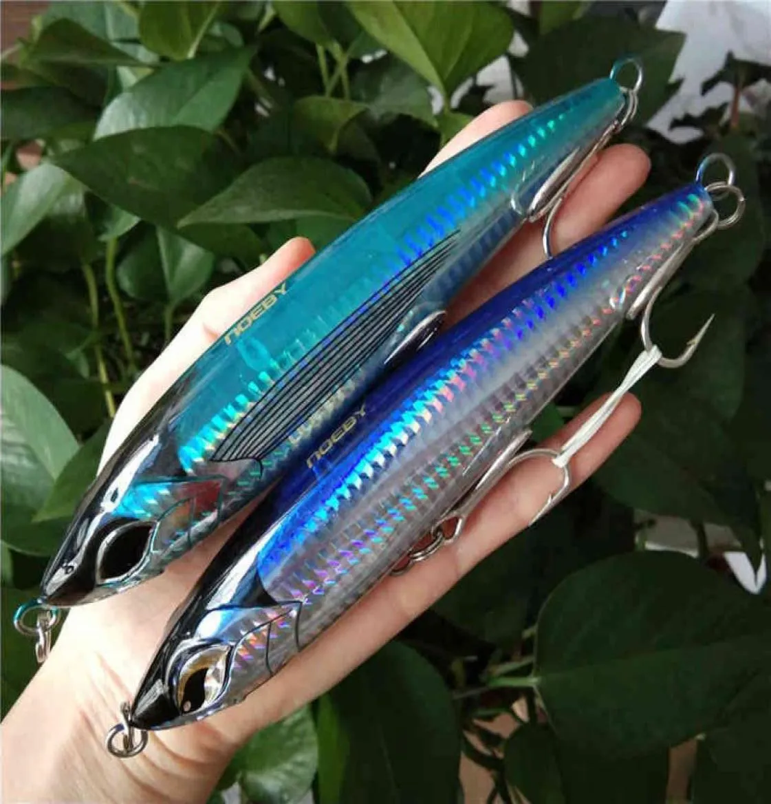 Noeby 2sts Sea Fishing Lure Stickbait NBL9494 Pencil Top Water 160mm 58G GT Saltwater Stick Artificial Bait 2201103392808