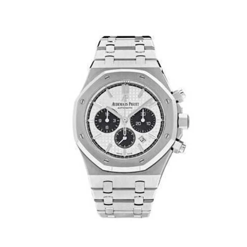 Titta på Pigue Abbey Men APF Factory Epic Royals Oaks Chronograph 41mm Steel White Dial Men's Watch 26331