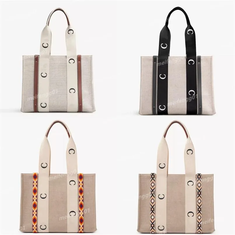 5A quality Women handbags WOODY Tote shopping bags handbag high NYLON hobo fashion linen Large Beach bag luxury designer travel Cr2026