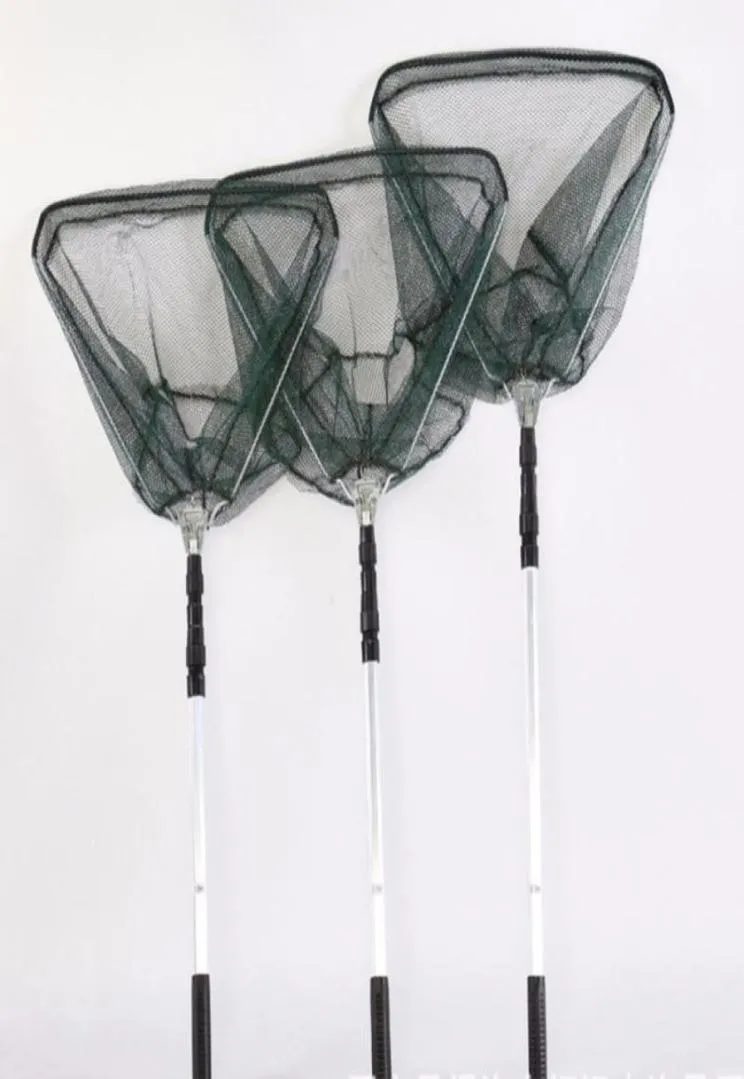 Reti da pesca pieghevoli triangolari in lega di alluminio portatili Strumento per attrezzatura da pesca a mano per pesca a mano6415743