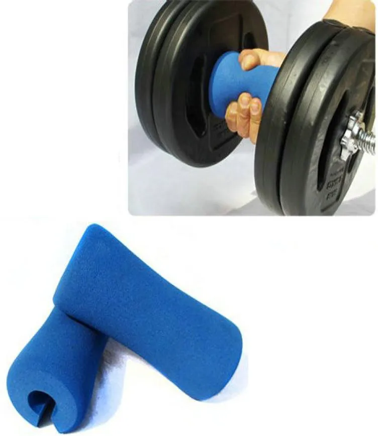 Fitness Hand Grip Blue Eva Lose Fat träningshandtag Klubbutrustning Dantel tjockare gym Bardull Bar Grips4708929