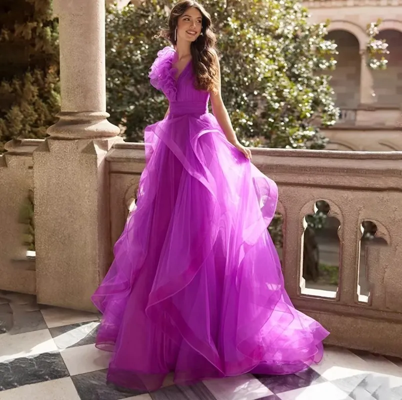 slim fit dress slacks Short V Neck Shiny Purple Prom Dresses, Shiny V Neck Short Purple Grad main image 1