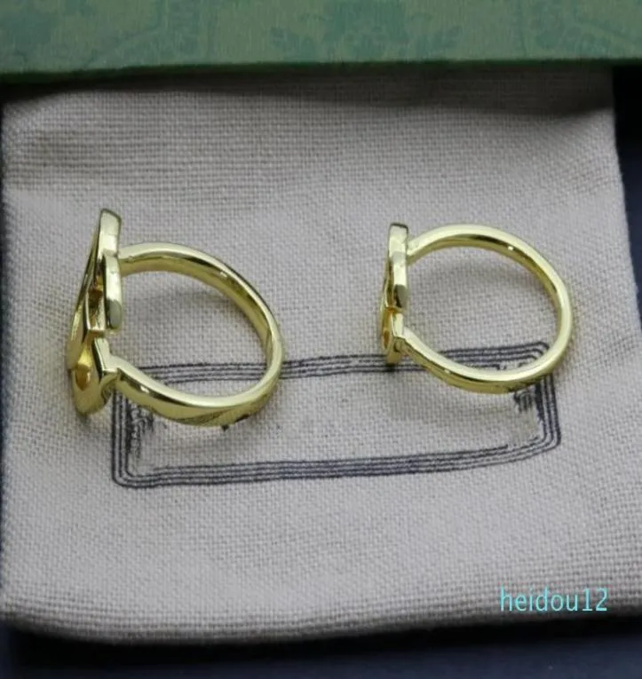 lüks yeni moda benzersiz tasarım çift yüzüğü basit yüksek kaliteli altın plakalı halka trend eşleşen tedarik nrj7707270