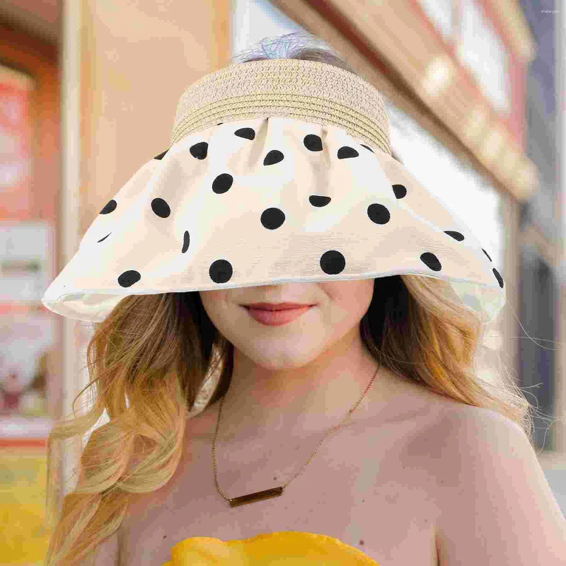 Bérets Femme Visière Chapeau Soleil Plage Pliant Femme Pliable Protection Parasol Nylon Été