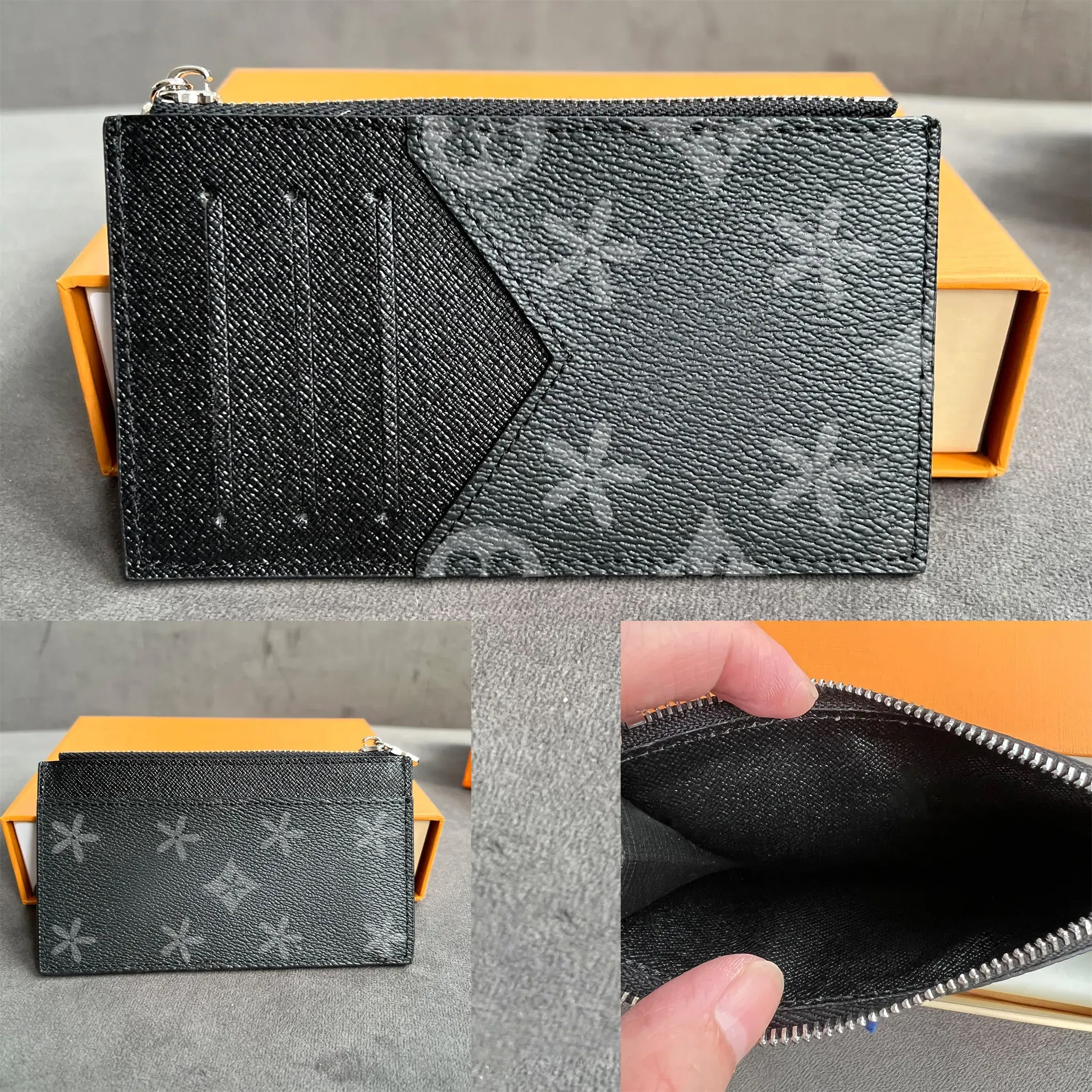 Luxurys bayan tasarımcılar cüzdan m30271 erkek kart tutucu en kaliteli orijinal deri anahtarlık moda madeni para cüzdanlar anahtar cüzdanlar çanta debriyaj çantaları