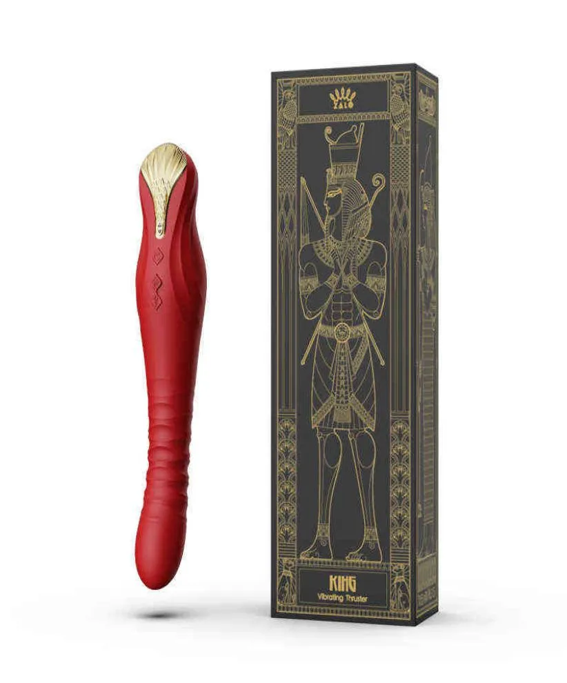Zalo King Retro Vibrador Telescópico G Spot Silicone Magic Stick App Controle Massageador Adulto Brinquedos Sexuais Para Mulheres Mini Gun Hine J220809430089