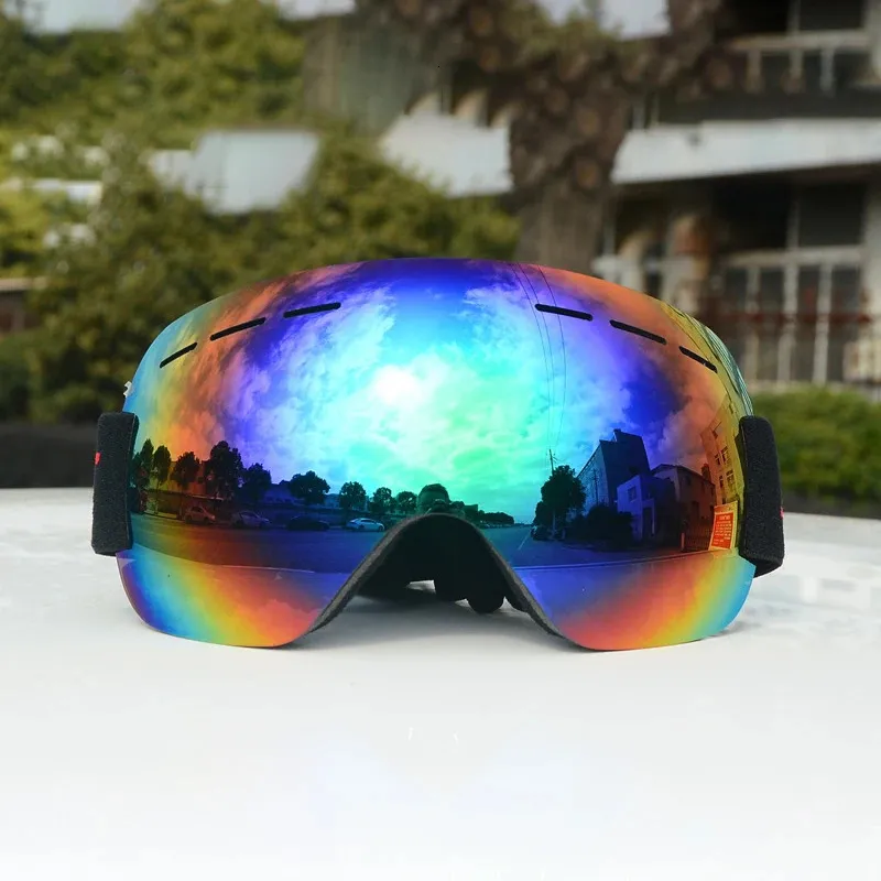 Skibril Anti-condens Man Motocross Googles Outdoor Dames Sneeuwbril Bergsport Vrouwelijke Magnetische Brillen Dubbellaags Heren Skimaskers 231212