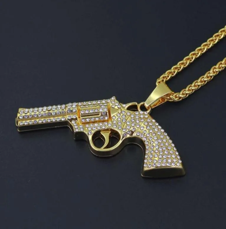 Diamenty FashionPistol Diamenty Naszyjniki dla mężczyzn Western Luxury Naszycie