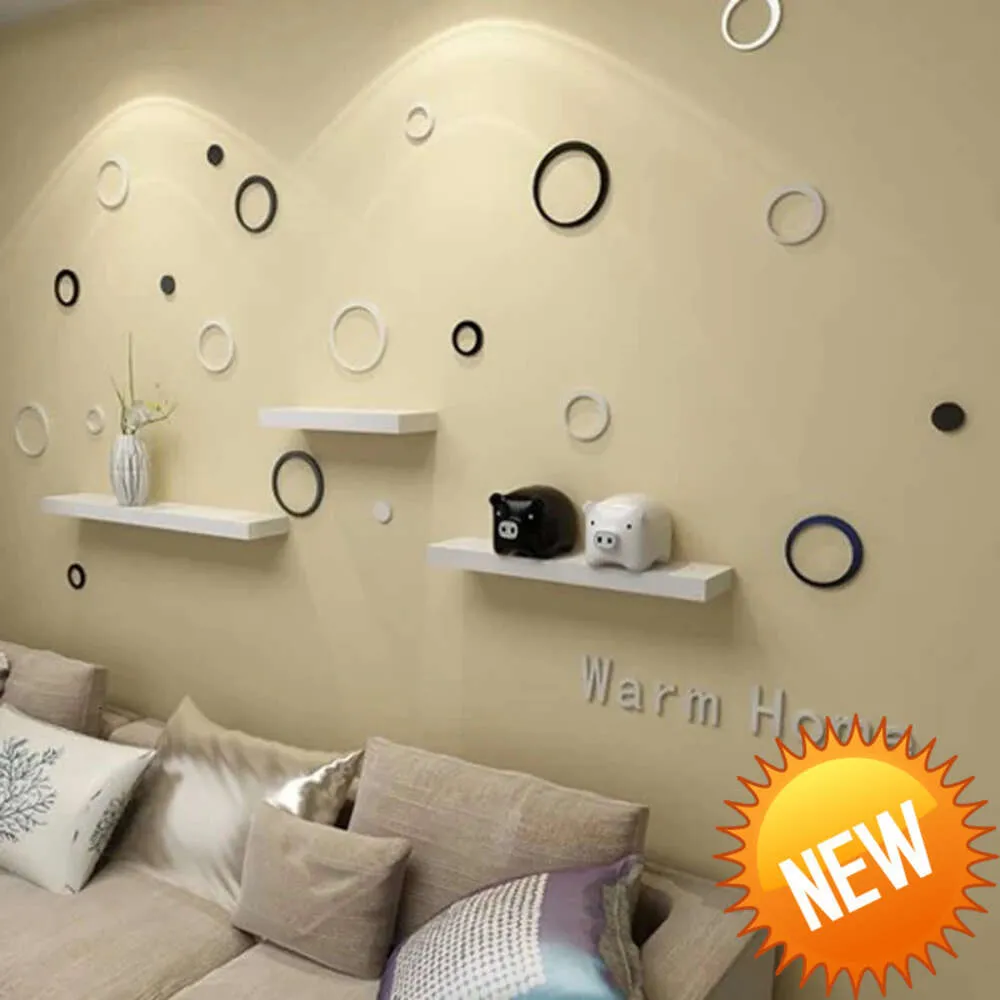 Black Sticker In Wall Black Acrylic Mirror Wall Stickers 3D... From Hometool_company, $4.66 ...