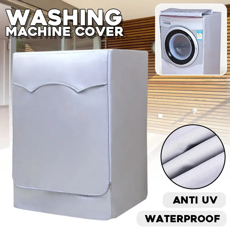 Dust Cover Fully Automatic Roller Washer Sunscreen Washing Machine Waterproof Dryer Polyester Silver Dustproof 231212