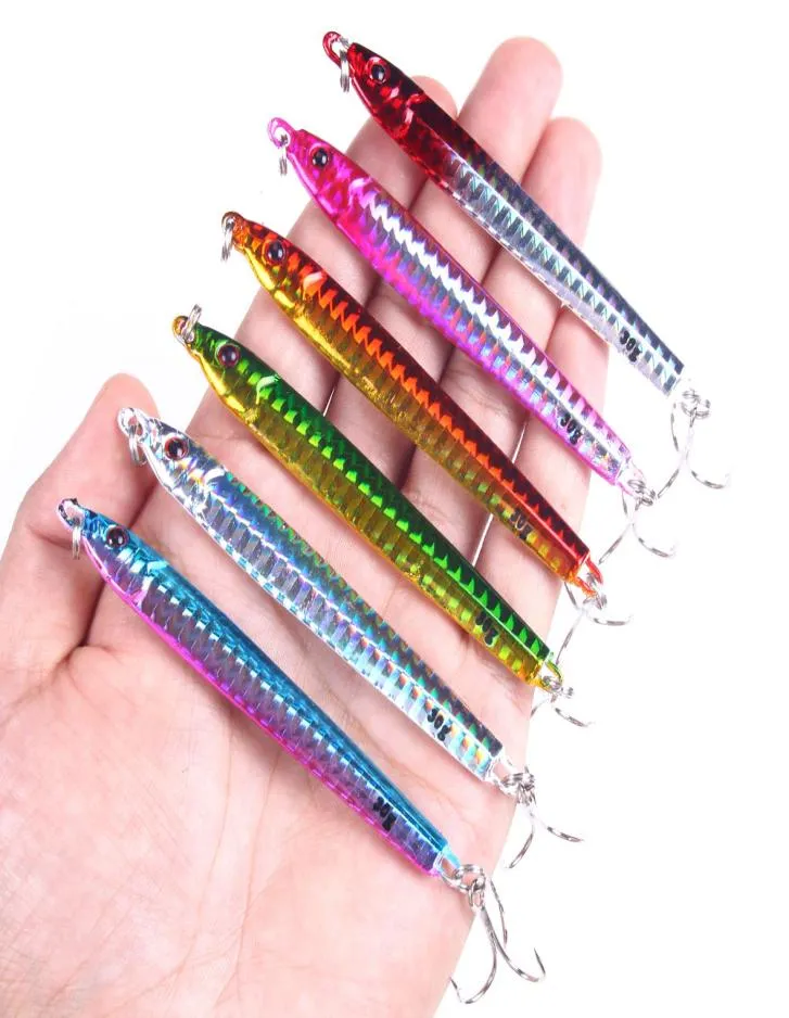 HENGJIA 60pcs Lead jig metal baiits fishing lures fishing tackle 92CM 30G 6 hooks Fishing gear tackle Hard Bait saltwater sea lu1844996