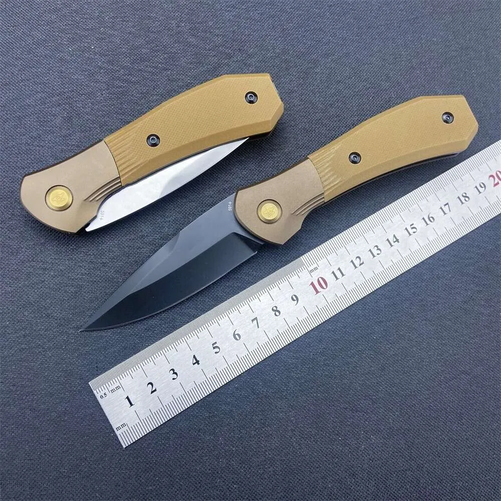New AU.TO BK 591 Paradigm Shift 3" S35VN Drop Point Plain Blade Brown G10 Handle Camping Knife Outdoor Survival Folding 661