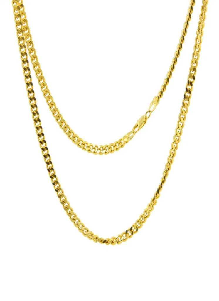 New Gold Silver Miami Cuban Link Chain Mens 목걸이 힙합 골드 체인 목걸이 보석 C31797640