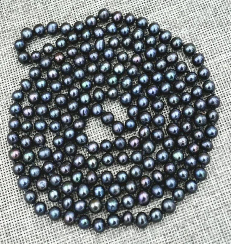 Новое черное ожерелье из настоящего культивированного жемчуга Акойя Таити диаметром 78 мм 50INCH4969202