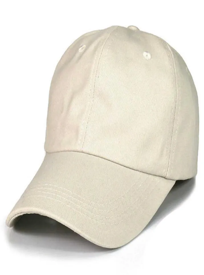 Blank Plain Panel Baseball Cap 100 Cotton Dad Hat For Män Kvinnor Justerbara Basic Caps Gray Navy Black White Beige Red Q07036774302
