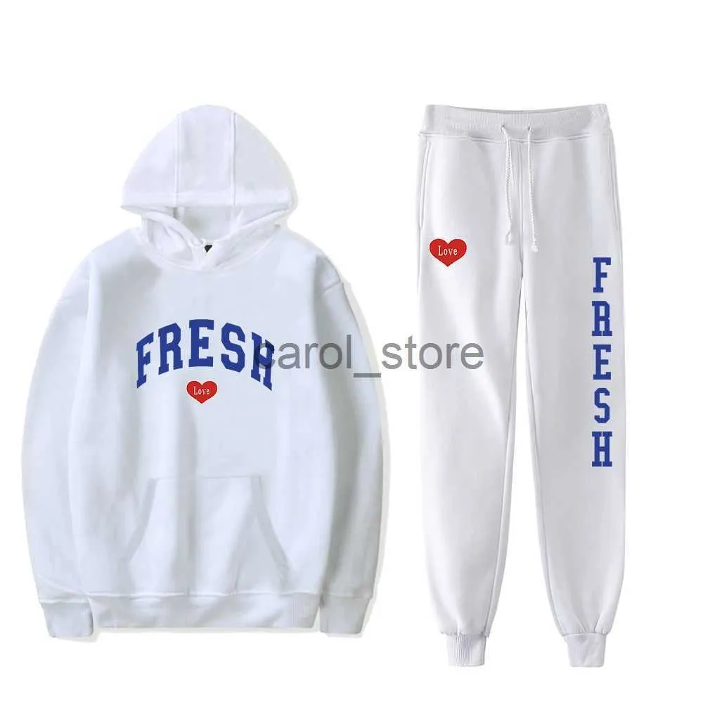 Erkek Hoodies Sweatshirts 2023 YENİ STURNIOLO Üçünleri Hoodie Jogger Pantolon İki Parça Set Sweatshirts+Sweatpants Taze Aşk Moda Erkek Kadın Seti J231213