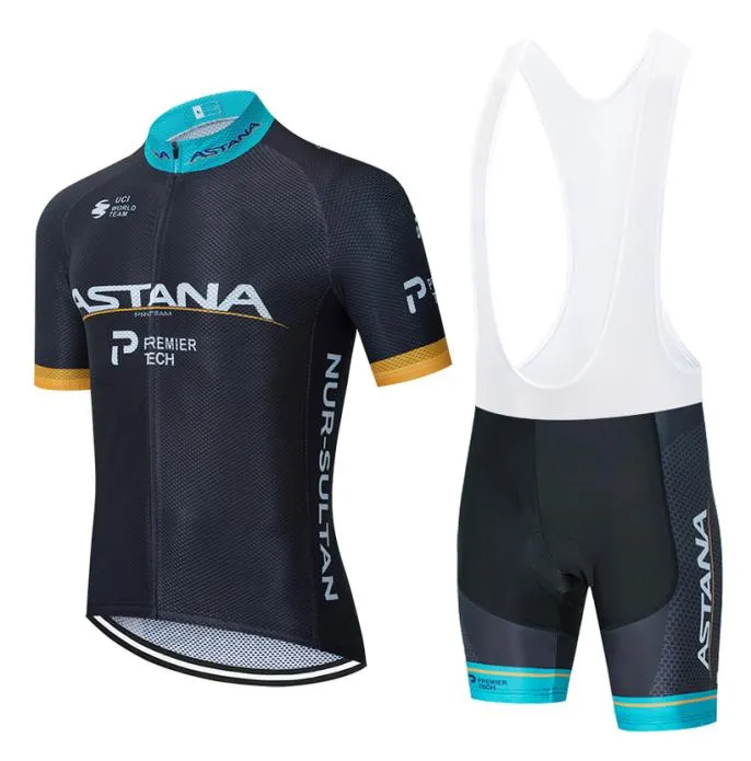 Maglia da ciclismo set 2020 Pro TEAM Astana abbigliamento da ciclismo Estate traspirante MTB kit pantaloncini con bretelle in jersey Ropa Ciclismo5714719