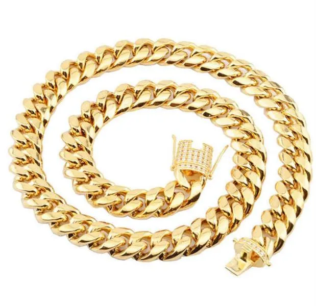 Whole SKA Jewelry Wholale Round cuban jewelry 10K 14k 18k Solid Gold Necklace Chain Necklace Charms297F5983492