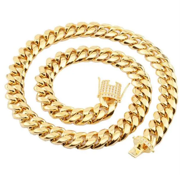 Hele SKA Sieraden Wholeale Ronde Cubaanse sieraden 10K 14k 18k Massief Gouden Ketting Ketting Charms297F5983492